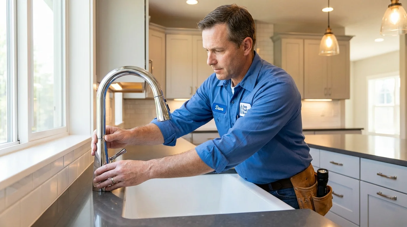Kitchen faucet installation by Johns Plumbing LLC in Agua Dulce