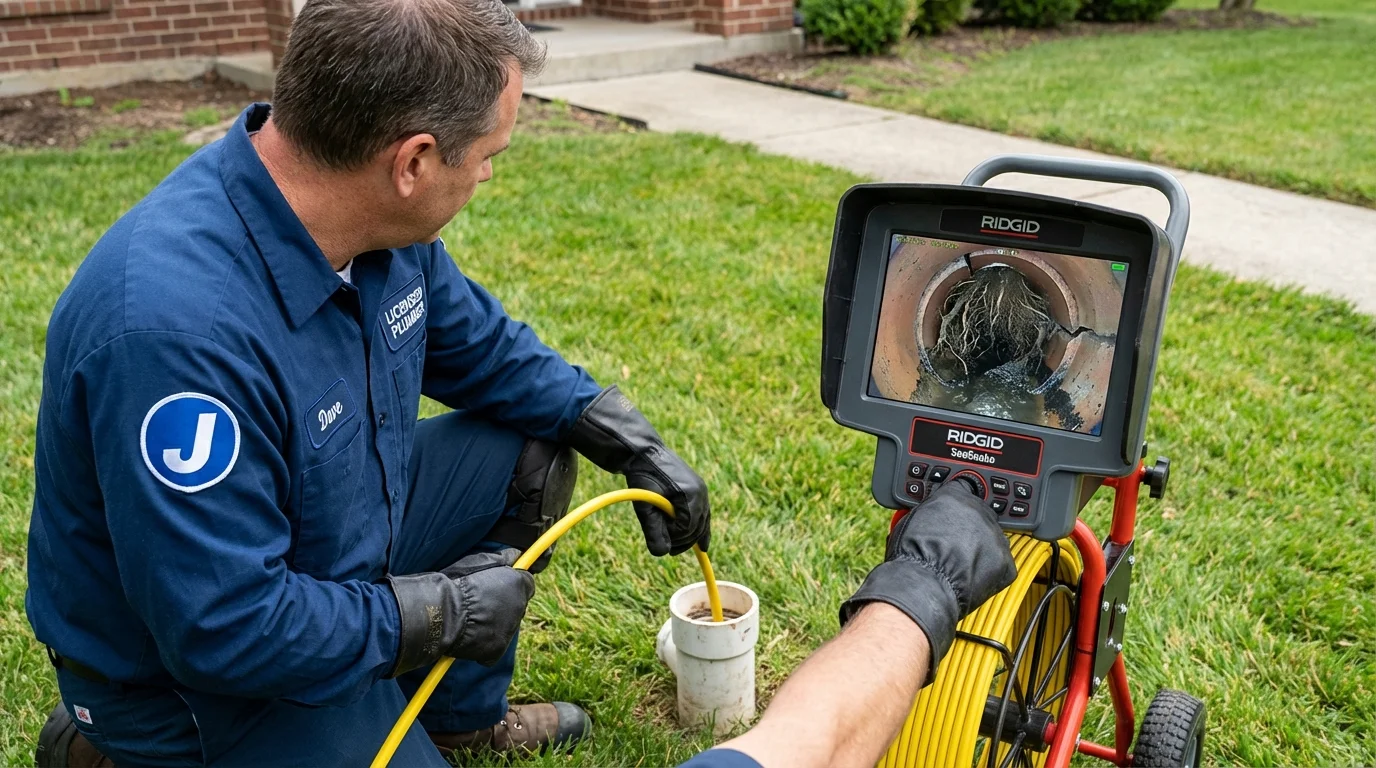 Sewer camera inspection being performed by Johns Plumbing LLC in Agua Dulce