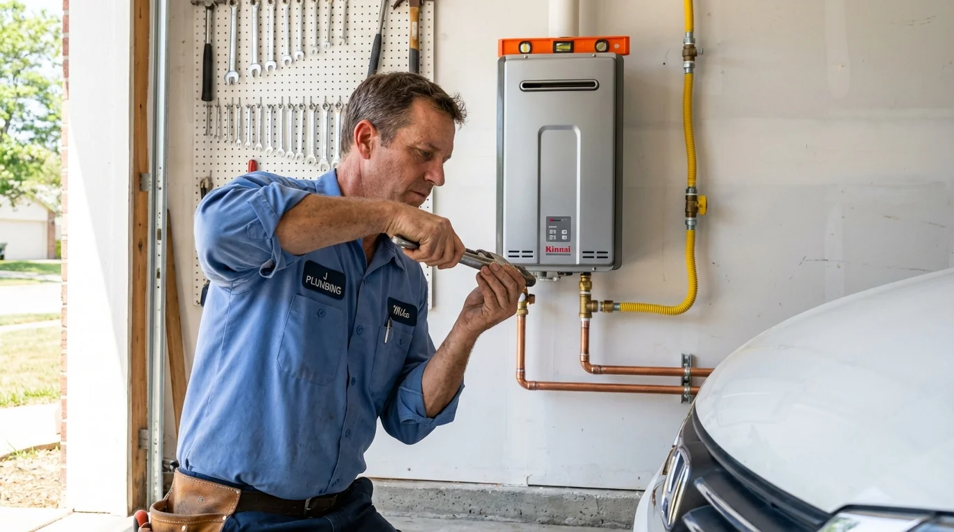 Tankless water heater installation by a Johns Plumbing LLC plumber in Agua Dulce